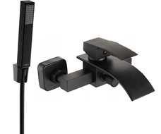 Mexen Aries R77 robinet de baignoire avec ensemble de douche, noir - 74483R77-70