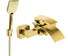 Mexen Aries R62 robinet de bain avec ensemble de douche, doré - 74483R62-50