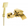 Mexen Aries R45 robinet de bain avec ensemble de douche, or - 74483R45-50
