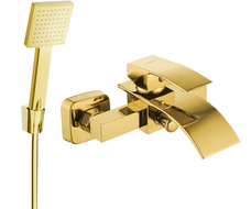 Mexen Aries R45 robinet de bain avec ensemble de douche, or - 74483R45-50