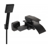 Mexen Aries R45 robinet de bain avec ensemble de douche, noir - 74483R45-70