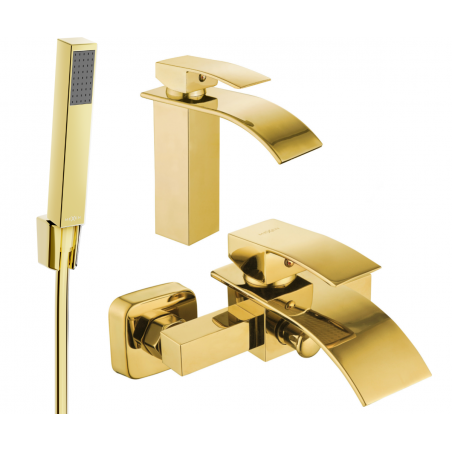 Mexen Aries R77 ensemble de bain, doré - 744803R77-50