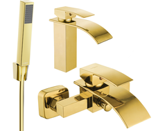 Mexen Aries R77 ensemble de bain, doré - 744803R77-50