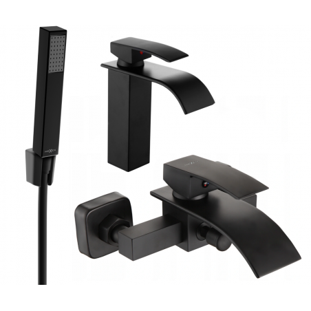 Mexen Aries R77 ensemble de bain, noir - 744803R77-70