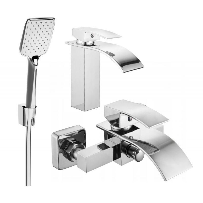 Mexen Aries R62 ensemble de bain, chrome - 744803R62-00