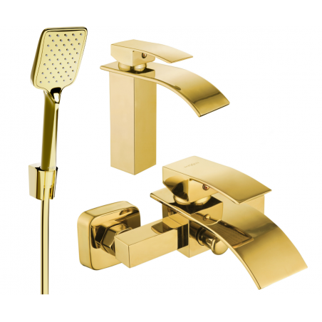 Mexen Aries R62 ensemble de bain, doré - 744803R62-50
