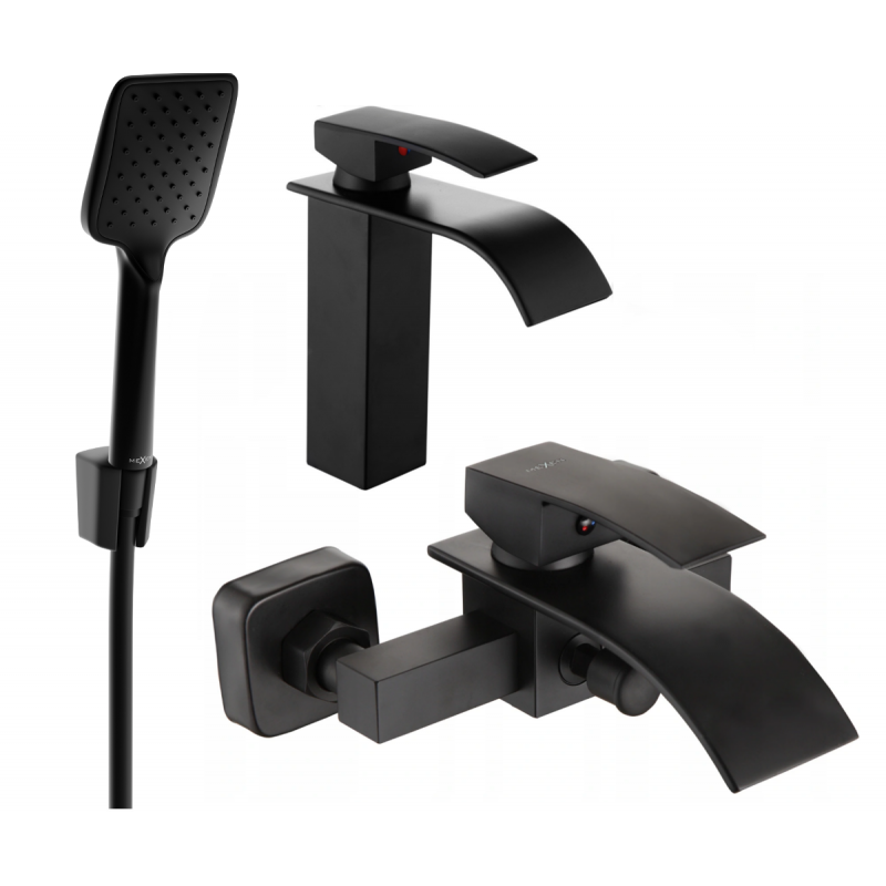Mexen Aries R62 ensemble de baignoire, noir - 744803R62-70