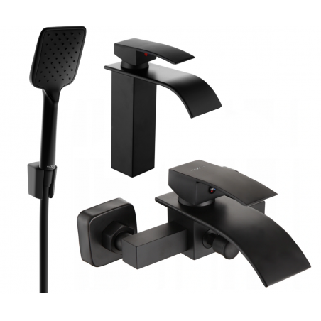 Mexen Aries R62 ensemble de baignoire, noir - 744803R62-70
