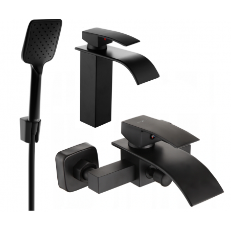 Mexen Aries R62 ensemble de bain, noir - 744803R62-70