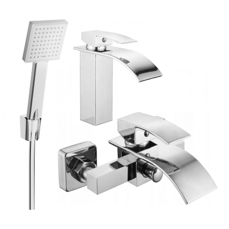 Mexen Aries R45 ensemble de bain, chrome - 744803R45-00