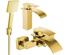 Mexen Aries R45 ensemble de baignoire, doré - 744803R45-50