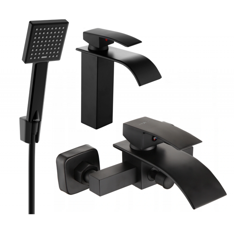 Mexen Aries R45 ensemble de bain, noir - 744803R45-70