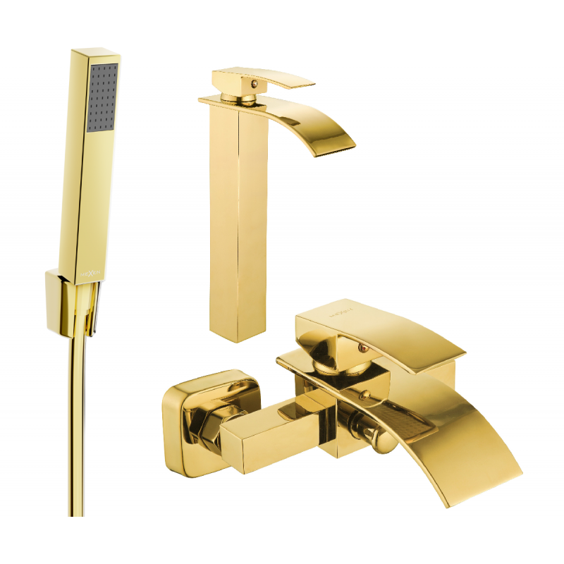 Mexen Aries R77 ensemble de baignoire, doré - 744813R77-50