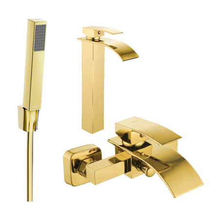 Mexen Aries R77 ensemble de baignoire, or - 744813R77-50