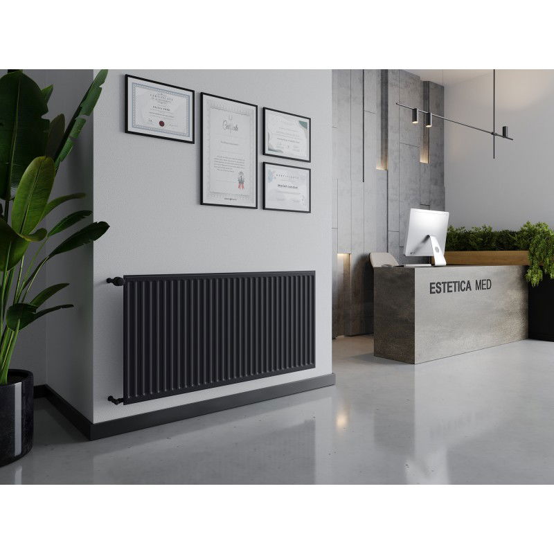 Mexen CH10 Radiateur hygiénique plat 500 x 1600 mm, raccordement latéral, 848 W, anthracite - W410H-050-160-66