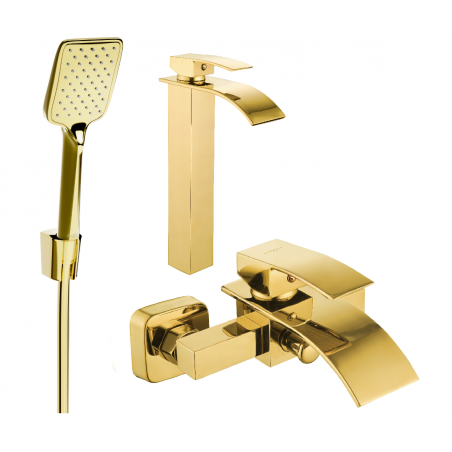 Mexen Aries R62 ensemble de bain, doré - 744813R62-50