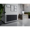 Radiateur sur panneau Mexen CH10 Hygiene 600 x 1400 mm, raccordement latéral, 874 W, anthracite - W410H-060-140-66