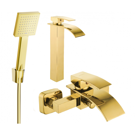 Mexen Aries R45 ensemble de bain, doré - 744813R45-50