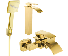 Mexen Aries R45 ensemble de bain, doré - 744813R45-50