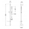 Mexen Axel DF72 ensemble de baignoire, chrome - 73803DF72-00