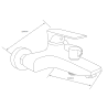 Mexen Axel DF72 ensemble de bain, noir - 73803DF72-70