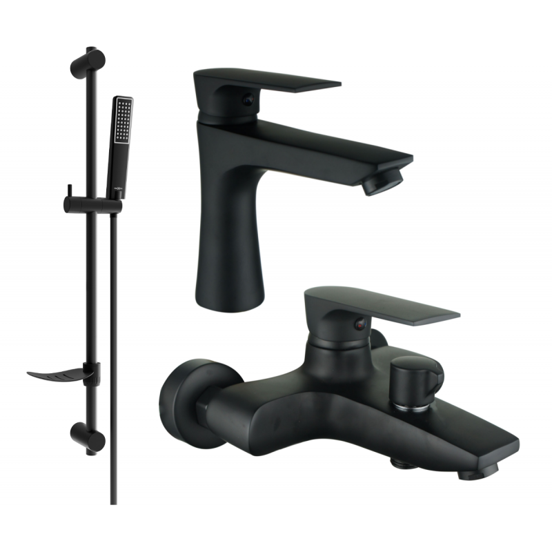 Mexen Axel DF72 ensemble de bain, noir - 73803DF72-70
