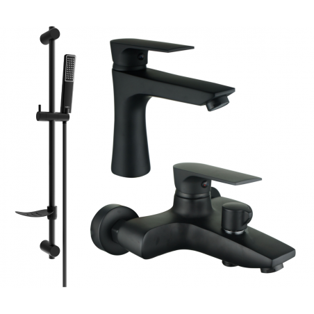 Mexen Axel DF72 ensemble de baignoire, noir - 73803DF72-70