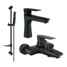 Mexen Axel DF72 ensemble de baignoire, noir - 73803DF72-70