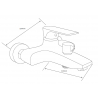 Mexen Axel DF40 ensemble baignoire, noir - 73803DF40-70
