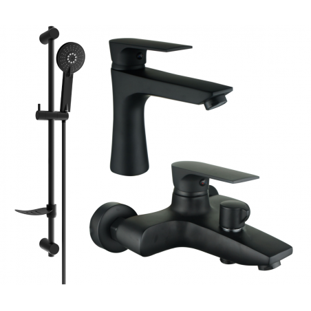 Mexen Axel DF40 ensemble baignoire, noir - 73803DF40-70
