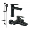 Mexen Axel Ensemble de baignoire DF40, noir - 73803DF40-70