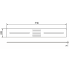 Mexen Toro cache de receveur 170-200 cm, blanc - 43930020