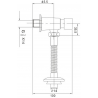 Mexen valve de rinçage pour urinoir, chromé - 371500