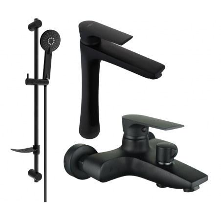 Mexen Axel DF40 ensemble de baignoire, noir - 73813DF40-70