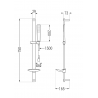 Mexen Axel Ensemble de bain DB72, chrome - 73813DB72-00