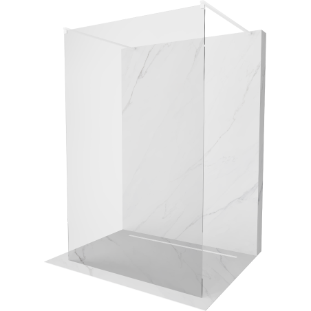 Mexen Kioto paroi de douche autoportante 105 x 200 cm, transparent 8 mm, blanc - 800-105-002-20-00