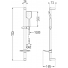 Mexen Axel DB62 ensemble de bain, noir - 73813DB62-70