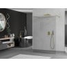 Mexen Kioto paroi de douche autoportante 155 x 200 cm, transparente 8 mm, or - 800-155-002-50-00