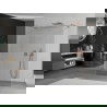 Mexen Kioto paroi de douche autoportante 135 x 200 cm, verre transparent 8 mm, or rose - 800-135-002-60-00