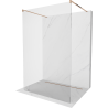 Mexen Kioto paroi de douche autonome 145 x 200 cm, transparent 8 mm, or rose - 800-145-002-60-00