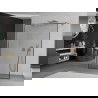 Mexen Kioto paroi de douche autoportante 150 x 200 cm, motif noir 8 mm, or rose - 800-150-002-60-70