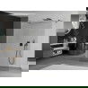 Mexen Kioto paroi de douche autoportante 125 x 200 cm, transparent 8 mm, noir - 800-125-002-70-00
