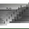 Mexen Kioto paroi de douche autoportante 125 x 200 cm, transparent 8 mm, noir - 800-125-002-70-00