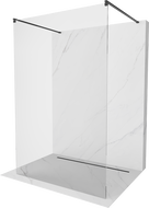 Mexen Kioto paroi de douche autoportante 155 x 200 cm, transparent 8 mm, noir - 800-155-002-70-00