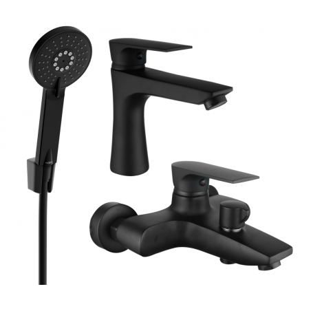 Mexen Axel R40 ensemble baignoire, noir - 73803R40-70