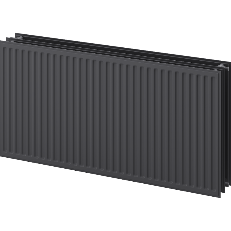 Radiateur plat Mexen CH30 Hygiene 900 x 1000 mm, connexion latérale, 2064 W, anthracite - W430H-090-100-66