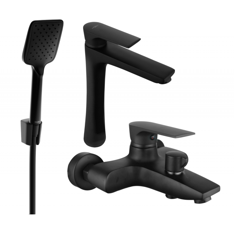 Mexen Axel R62 ensemble de baignoire, noir - 73813R62-70