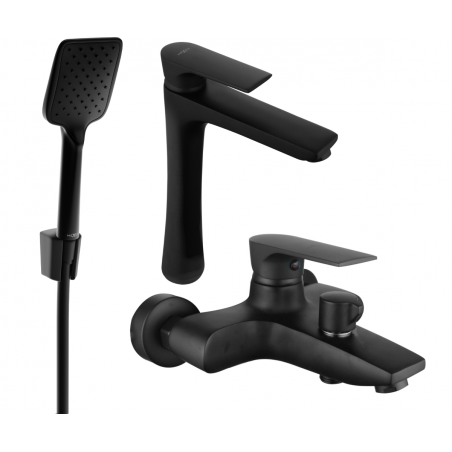 Mexen Axel R62 ensemble de baignoire, noir - 73813R62-70