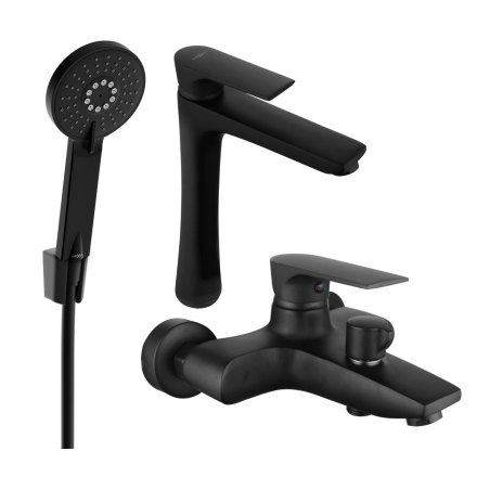 Mexen Axel R40 ensemble de baignoire, noir - 73813R40-70