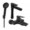 Mexen Axel R40 ensemble de baignoire, noir - 73813R40-70